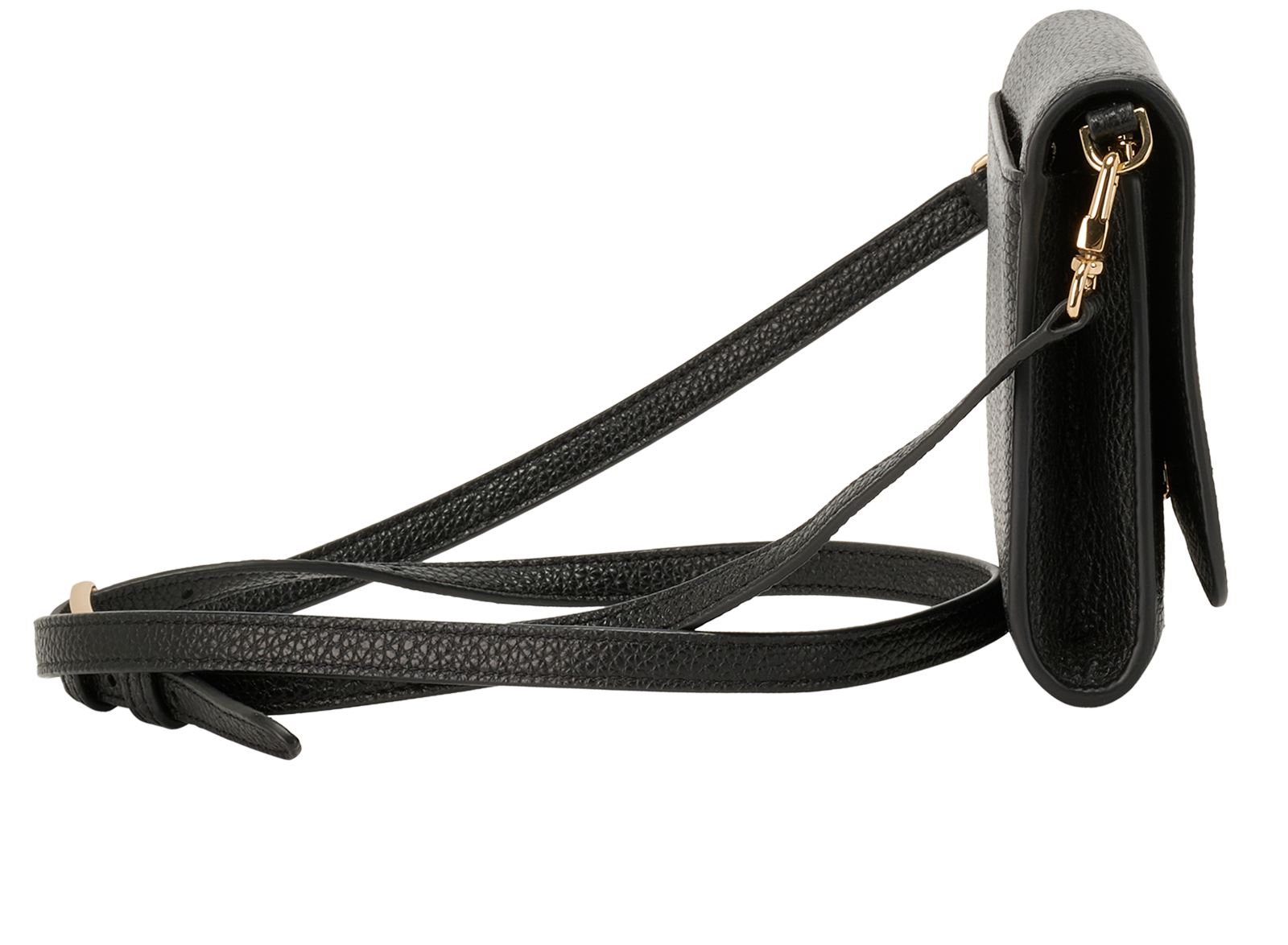 Thea Crossbody, &pound;120, Handbags, Black, Leather, Side view